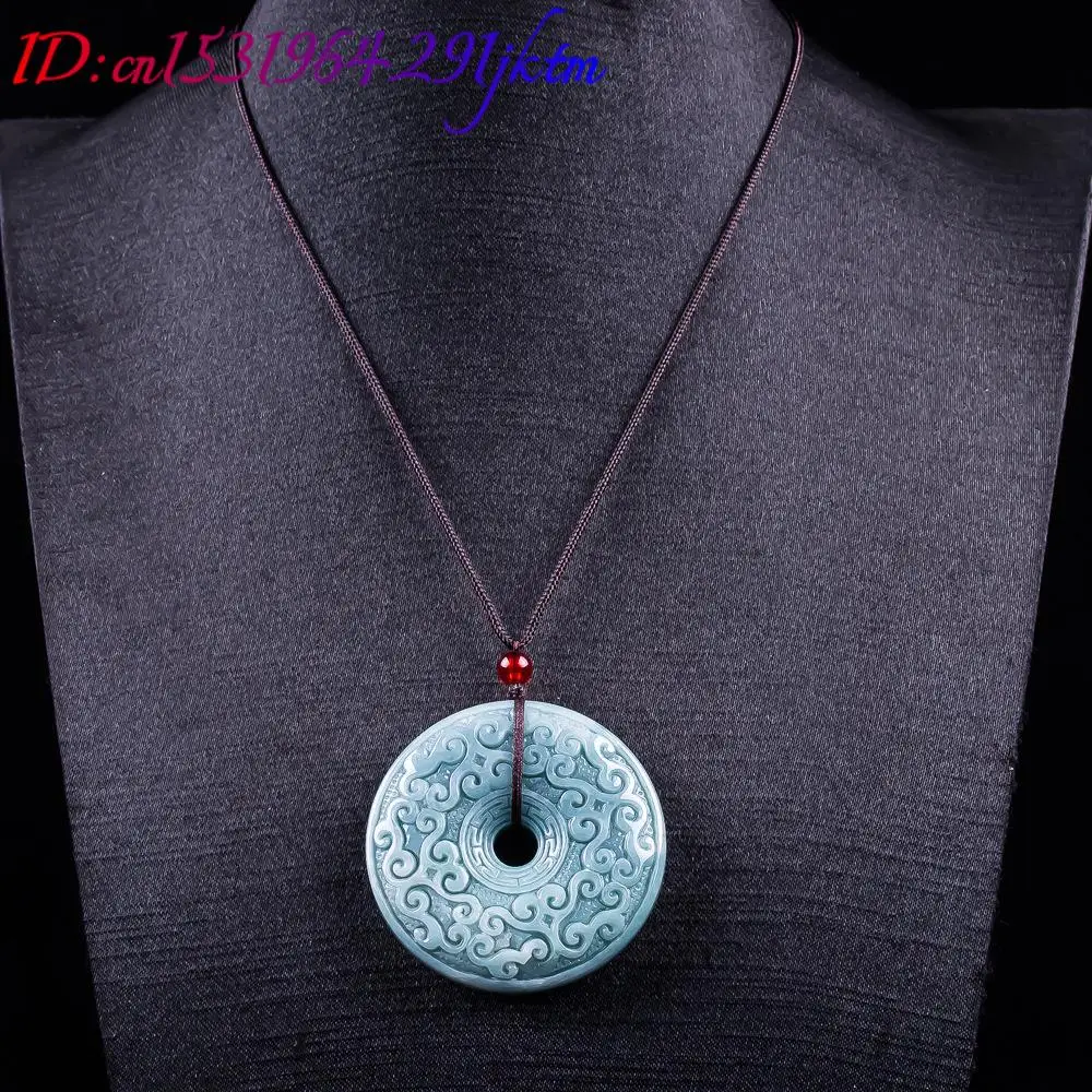 Natural Burmese Jadeite Flower Pendant Necklace Vintage Designer Jewelry Luxury Accessories Real Jade Gifts for Women view 5