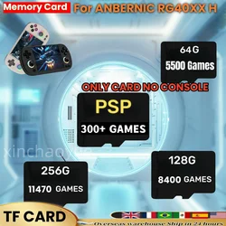 For Anbernic RG40XX H Game TF Card Plug&play Pre-install Retro Games PSP 256G Memory Handheld Gaming SD Card System Card RG40XXH