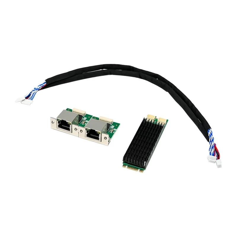 ST7465 M.2 B+M I226-T2 Industrial Grade 2.5G Gigabit Ethernet Card I225V PCIE Dual Electrical Port Network Card