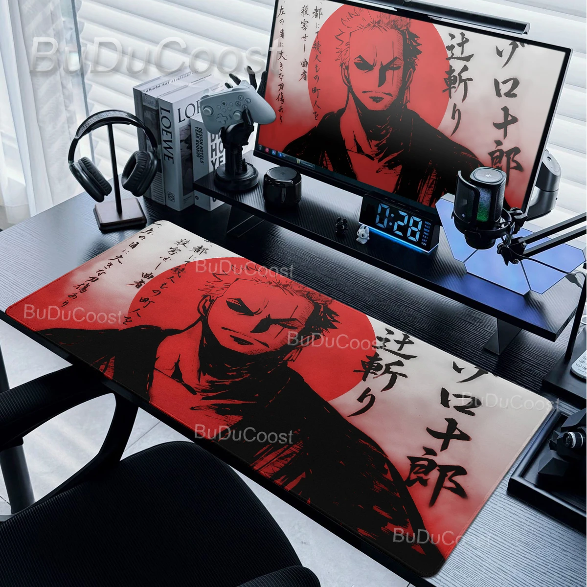 

One Piece Roronoa Zoro Anime Mouse Pad Keyboard Non-slip Rubber Game Computer Mat Office PC Decort Deskmat Laptop Large Mousepad