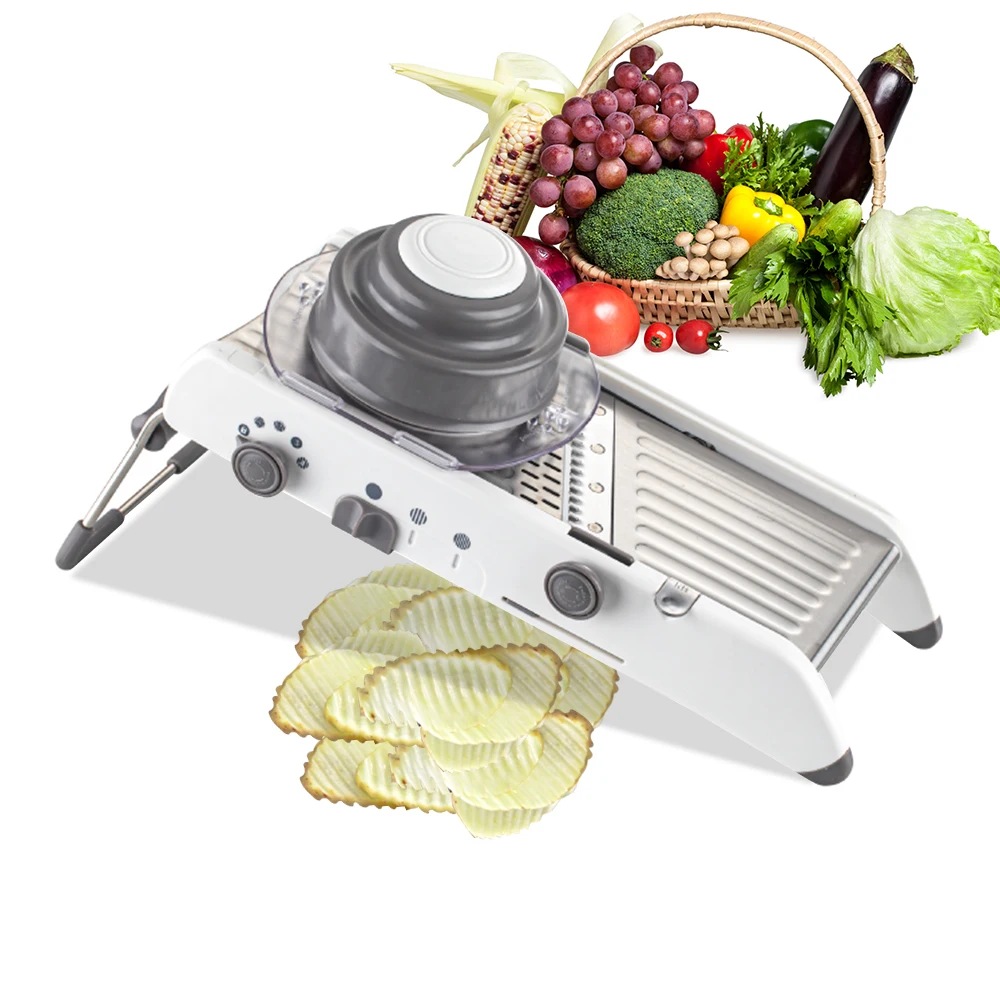 

Multifunctional Vegetable Cutter, Vegetable Slicer, Grater, Multi-functional Vegetable Cutter Adjustable Safe Blades