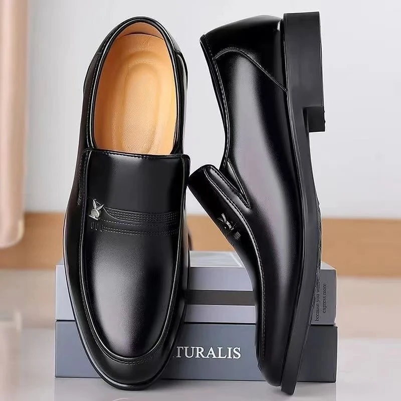 

Brand Men's Formal Shoes Fashion Leather Shoes for Men Casual Business Dress Shoes Designer Oxfords Wedding Shoe Slip on Loafers