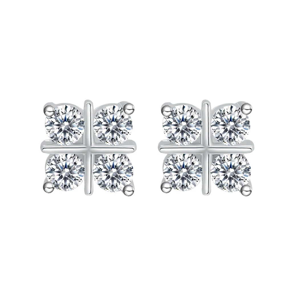 Full Mosonite Earrings for Women with Certificates Solid S925 Sterling Silver Jewelry Wedding Birthday Earrings Gift