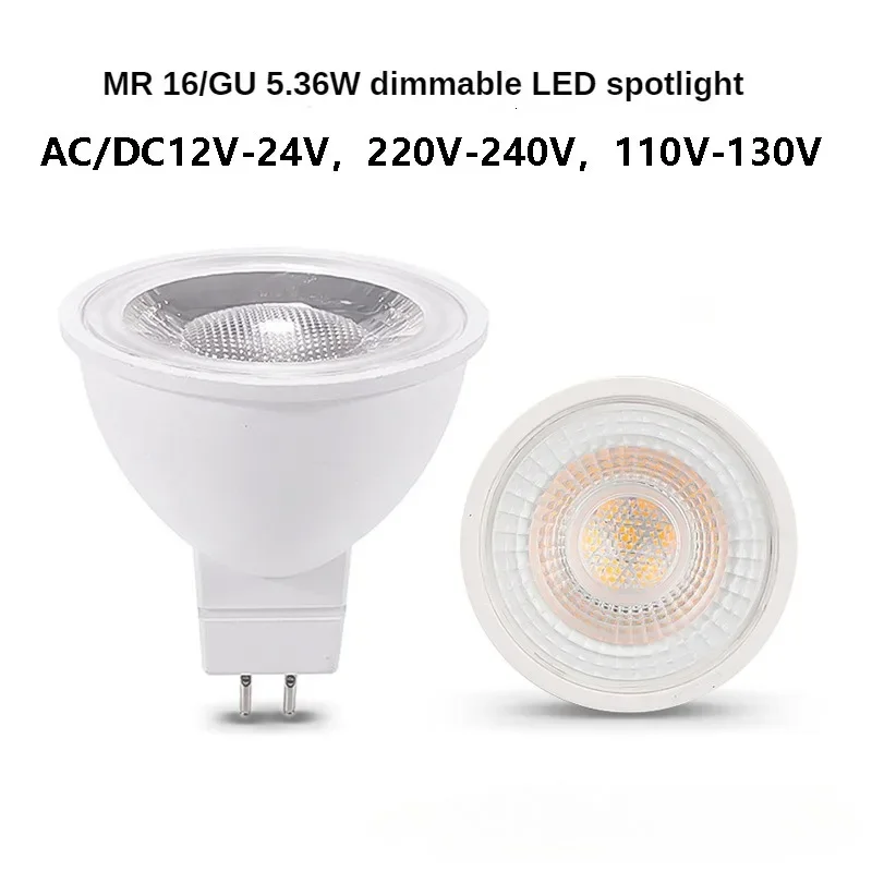 MR16 LED Lamp Bulbs Cup 6W Home Sprinkler Mall G5.3 High Brightness Spot Light 12V/110V/220V Dimmable