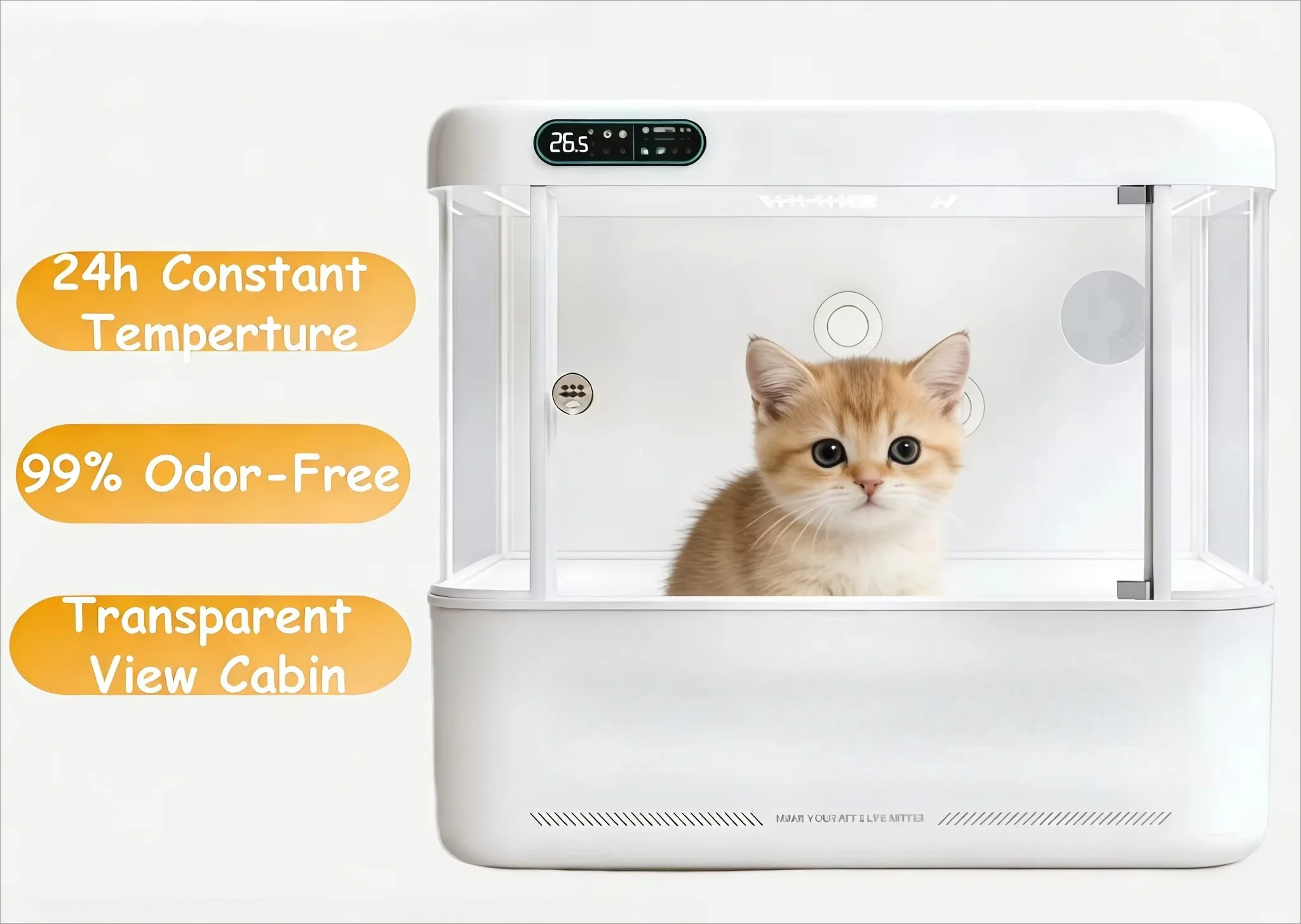 Pet Air Conditioning Smart Cat House - Luxury Modern Design Constant Temperature Fresh Air Deodorizer Four Seasons Indoor Use