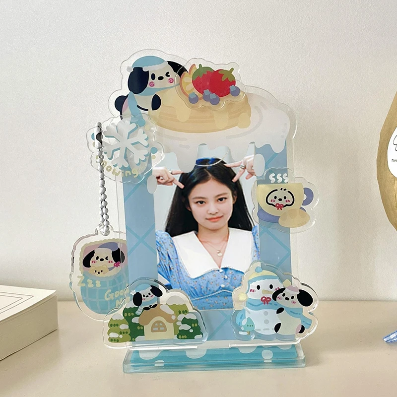 Soporte para sesión fotográfica de acrílico, marco de fotos Kawaii de 3 pulgadas, funda protectora para tarjetas, carpetas de fotos Idol Star, suministros de embalaje de fotos