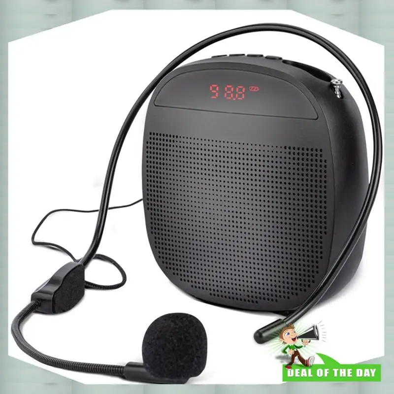 24-Hour Delivery Portable Voice Amplifier Wired Voice Amplifiers Speaker FM Radio Headworn Microphone Loudspeaker For Teachers