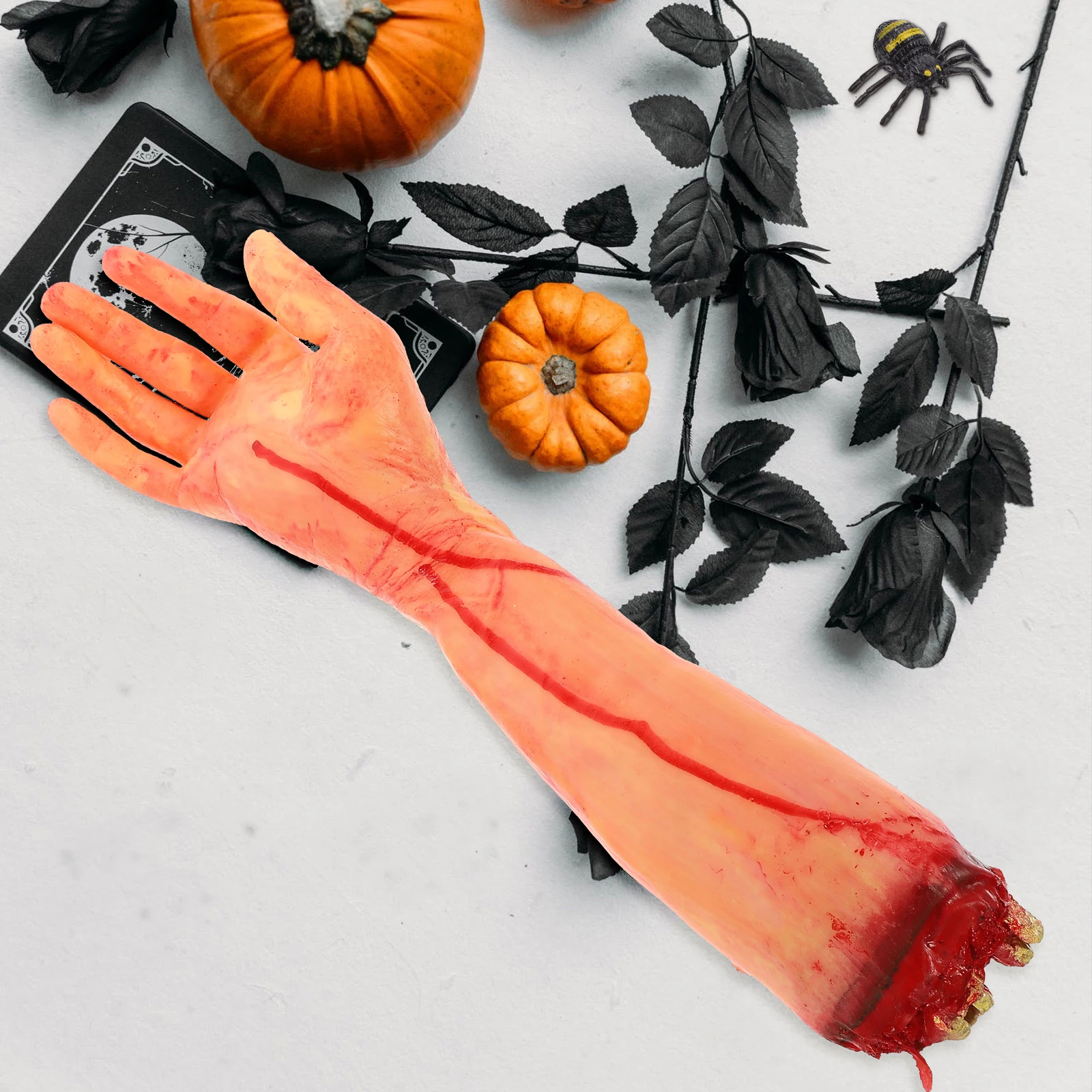 Puntelli per arti simulati Decorazione per braccio spezzato in plastica Forma realistica Forniture per feste di Halloween regolabili Casa Bar Haunted House Spaventoso