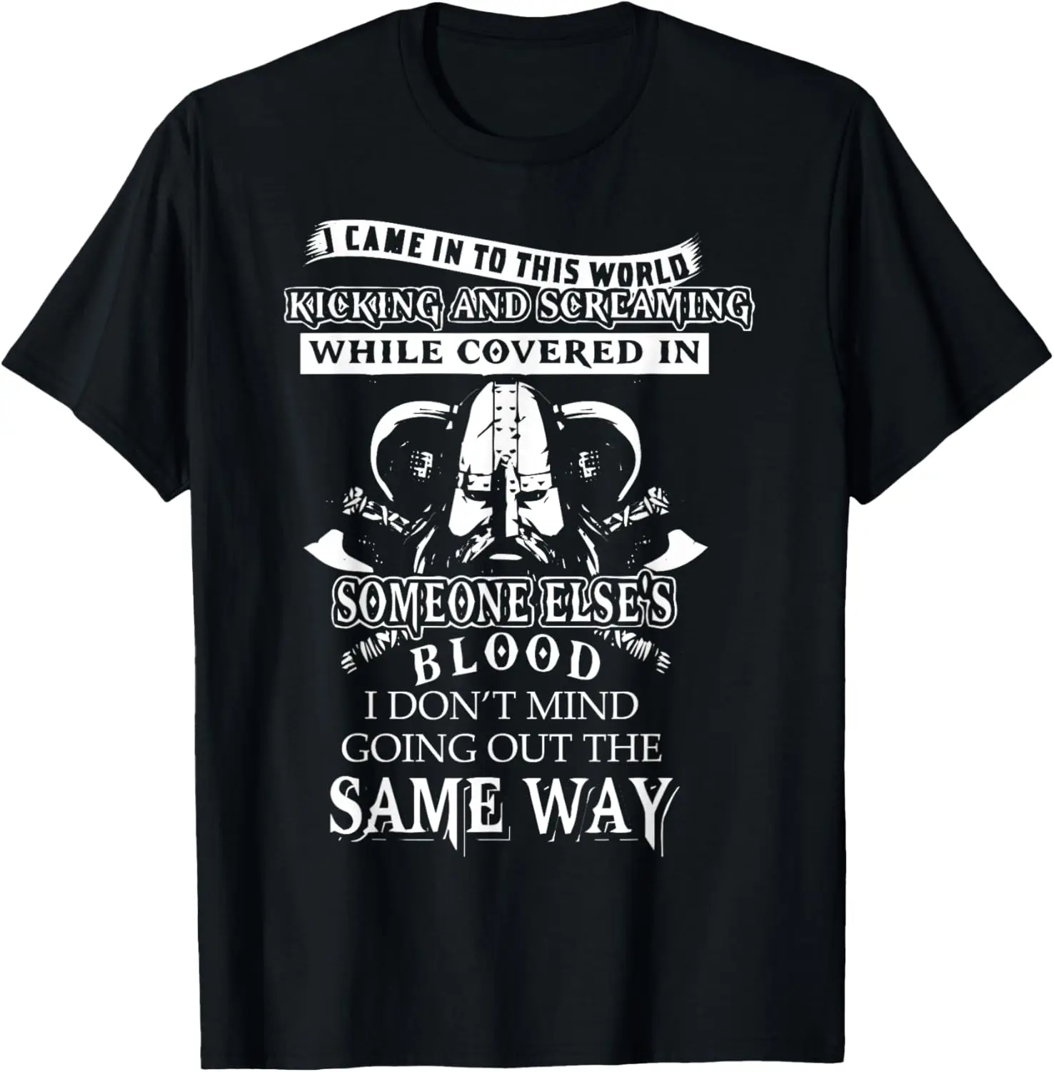 

Norse Man Odin & Valhalla, Into This World T-Shirt 100% Cotton O-Neck Short Sleeve Summer Casual Mens T-shirt Streetwear