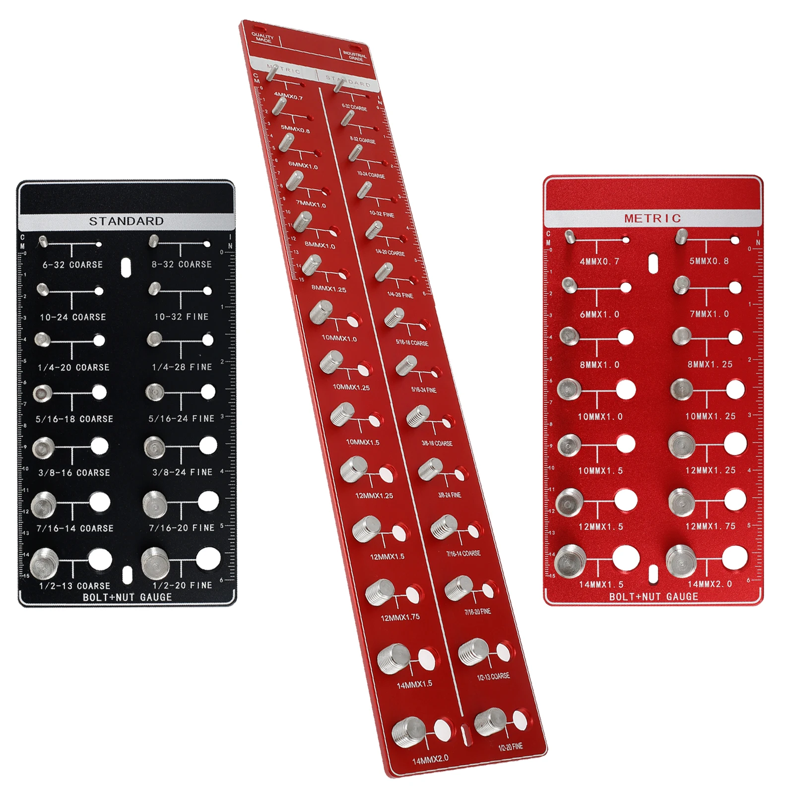 Porca e Parafuso Thread Checker Tamanho do Parafuso e Thread Gauge 14 Metric 14 Tamanhos Padrão Identifier Gauge Wall Mountable