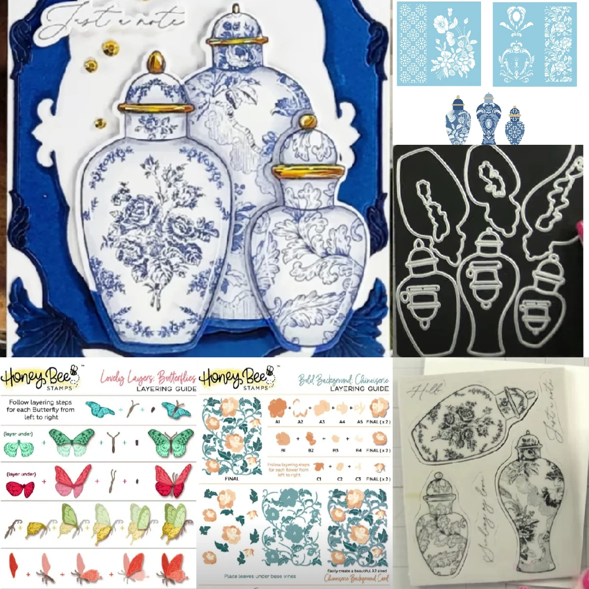 Sellos de abeja y miel, macetas, flores y troqueles de vinilo, plantilla de decoración para diario de recortes, plantilla en relieve, tarjeta de felicitación DIY