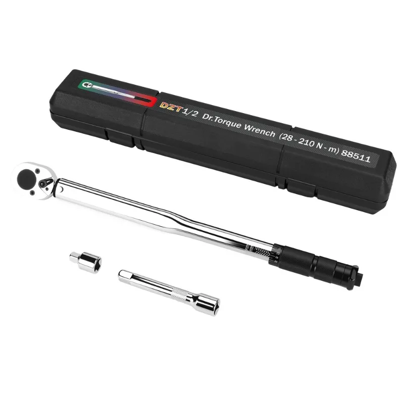 

5-280nm 45 Carbon Steel Torque Wrench, 1/4 1/2 3/8 Multi-Spec Ratchet Wrench Set for Auto Repair