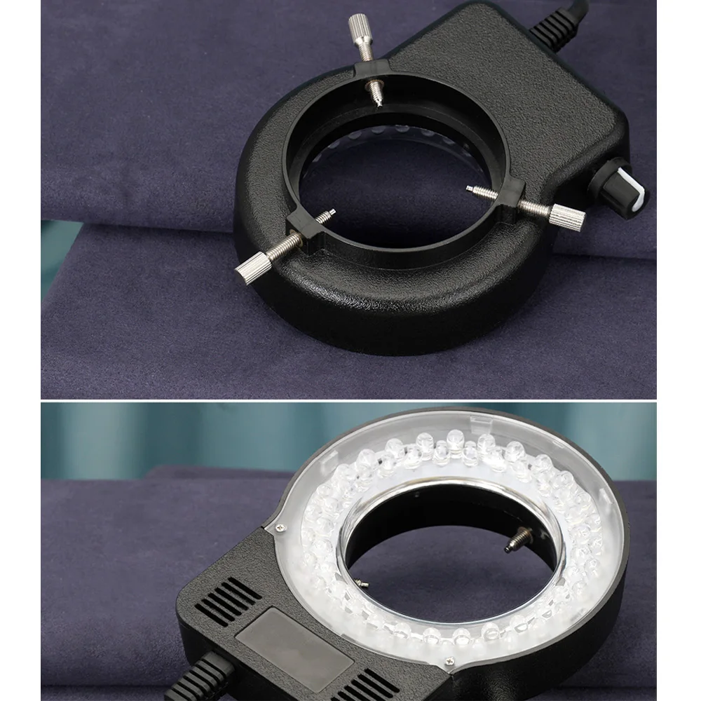 Imagem -05 - Anel Led Fonte de Luz para Microscópio Industrial Lâmpada Iluminador Temperatura de Cor 6500k Brilho Ajustável