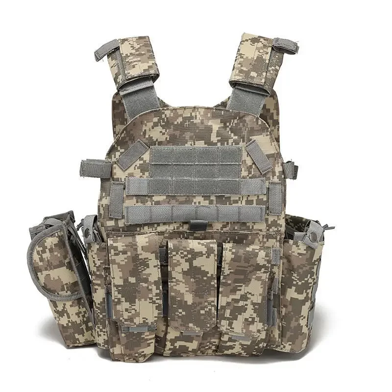 

Nylon Gear Tactical Vest Body Armor Hunting Carrier Airsoft Accessories 6094 Pouch Combat Camo Vest