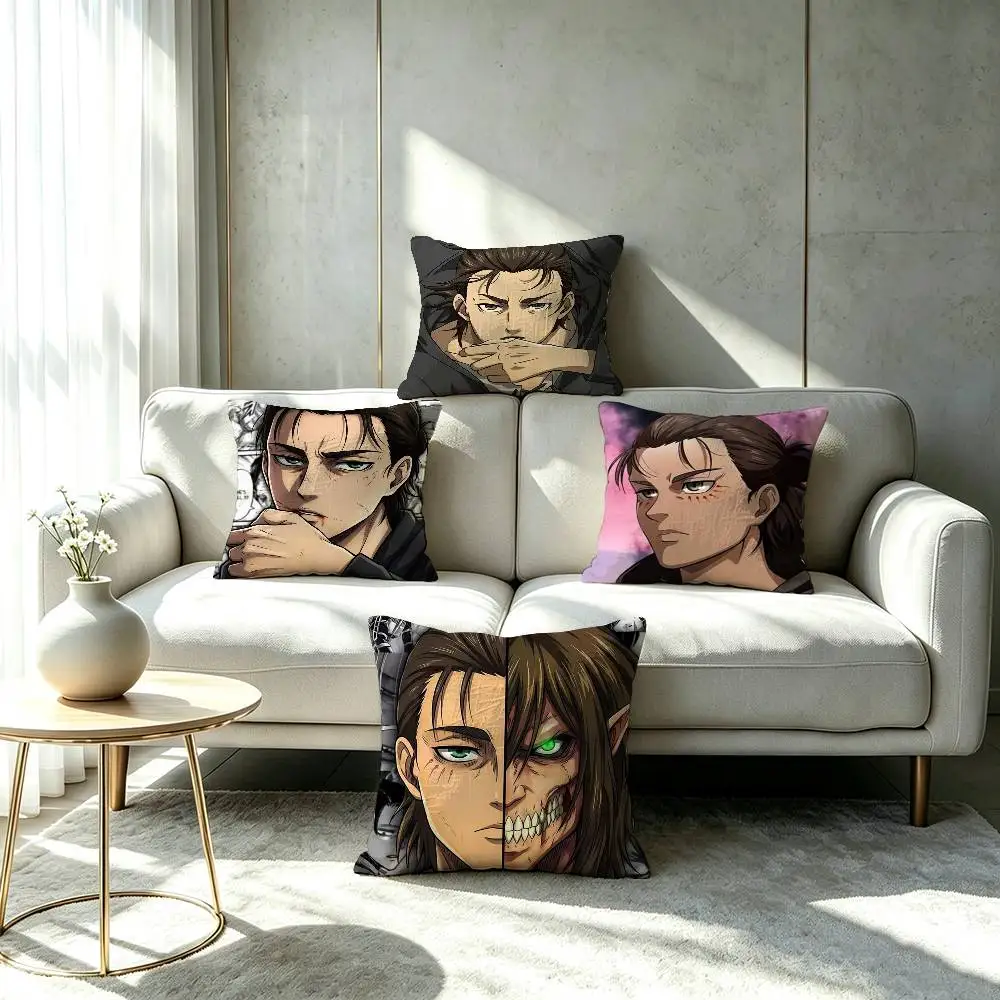 Attack on Titan Eren Yeager Pillow cover gift High definition digital printing,Surprise  vivid pattern Household.