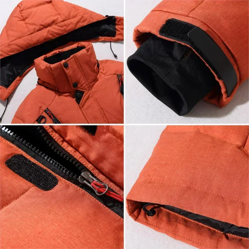 Parkas táticas grossas para homens, jaqueta de algodão quente com capuz, casaco do exército, sobretudo casual, muitos bolsos, inverno de alta qualidade