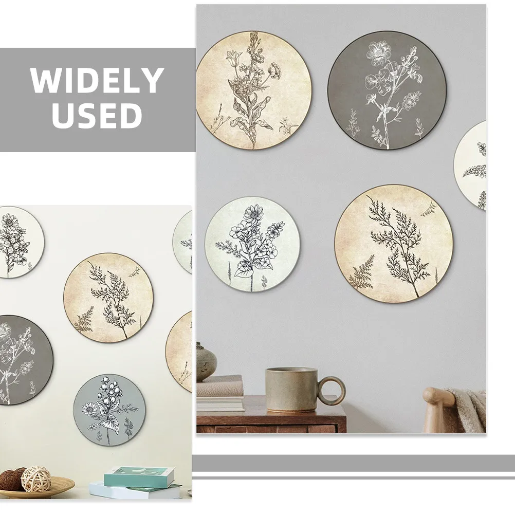 6Pcs Wooden Flower Wall Art Rustic Decorative Panels for Bedroom Living Room Home Office Wall Decor Farmhouse Style