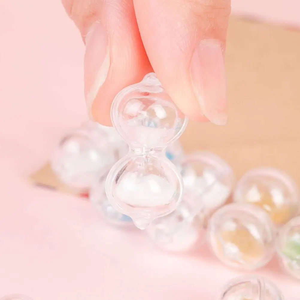 

6Pcs Mini Hourglass Timer Cute Peanut Shape Sand Timers Decorative Plastic Hourglass for Kids Office Bathroom Kitchen