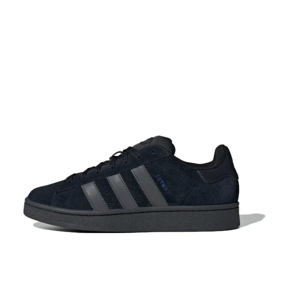 Adidas CAMPUS 00s Leather Anti Slip, Comfortable, Casual, Wear-resistant Low Top Board Shoes for Both Men and Women in Black