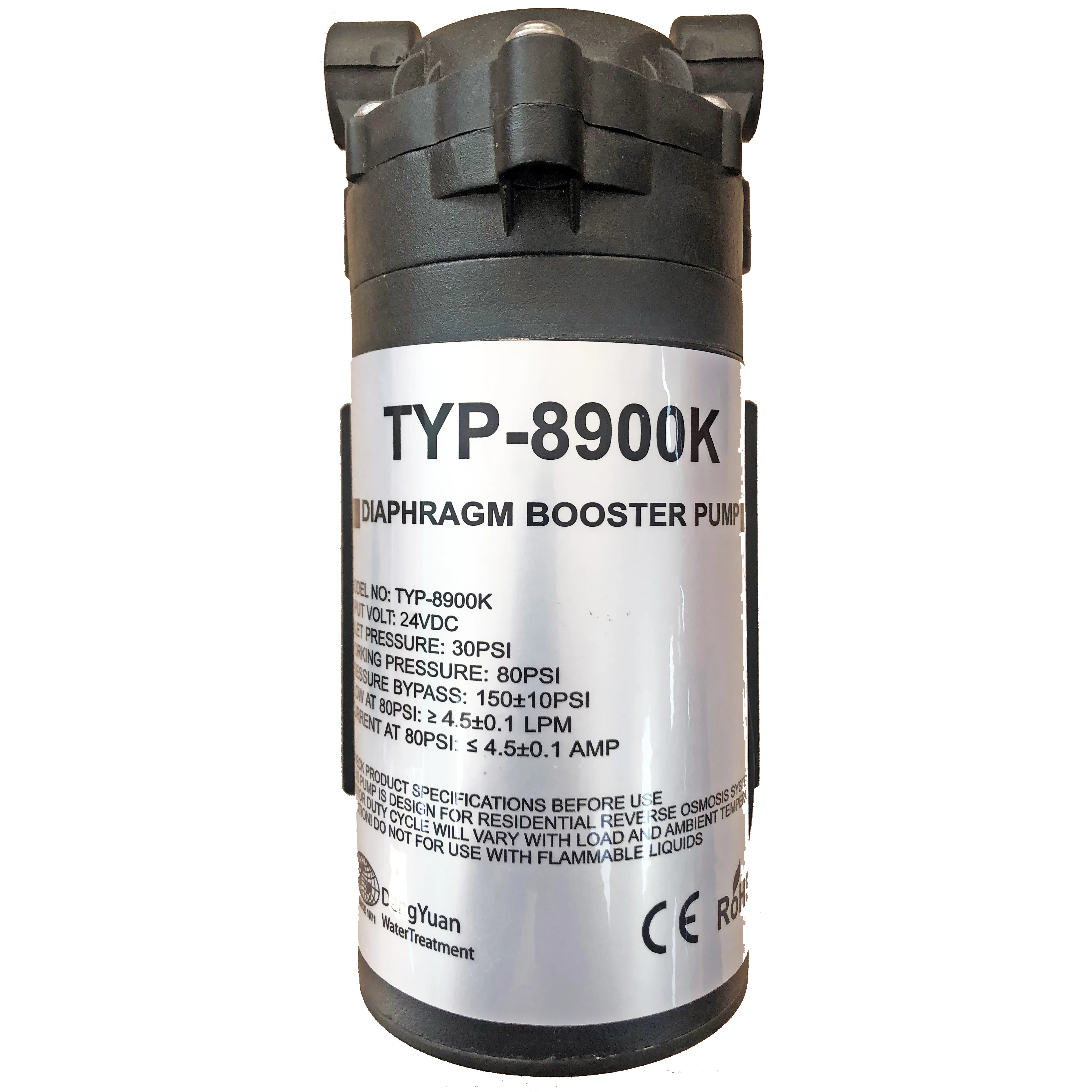 

800GPD, Deng Yuan RO Water Booster Pump, For Reverse Osmosis Purifier/High Pressure Spray/Atomization Disinfection
