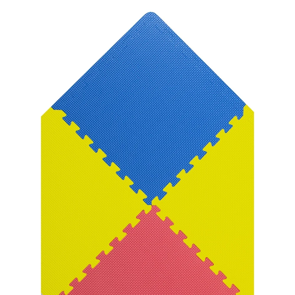 Multicolor Interlocking Foam Floor Tiles Cushioned Non-Slip Water Resistant Easy Clean Ideal Home Gym Playroom Garage