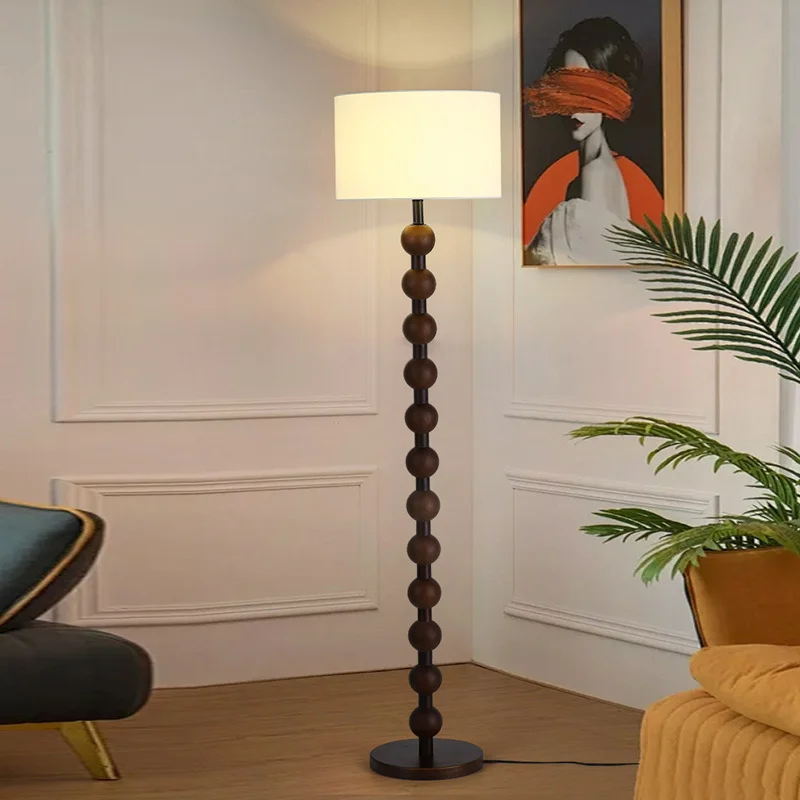 

Japanese Wabi-sabi Medieval Wooden Floor Lamp LED E27 Solid Wood Standing Lamp For Home Decor Living Room Bedroom Bedside Lamp