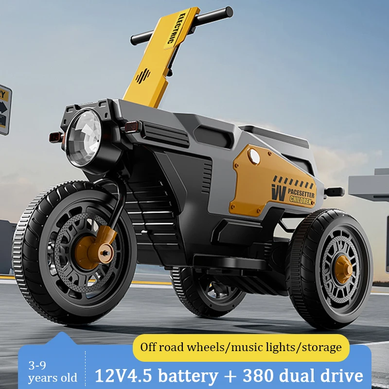 

New Electric Motorcycle, Off-Road Wheels, Foldable, Storable, Installation-Free, With Lights And Music, Long-Lasting Battery Lif