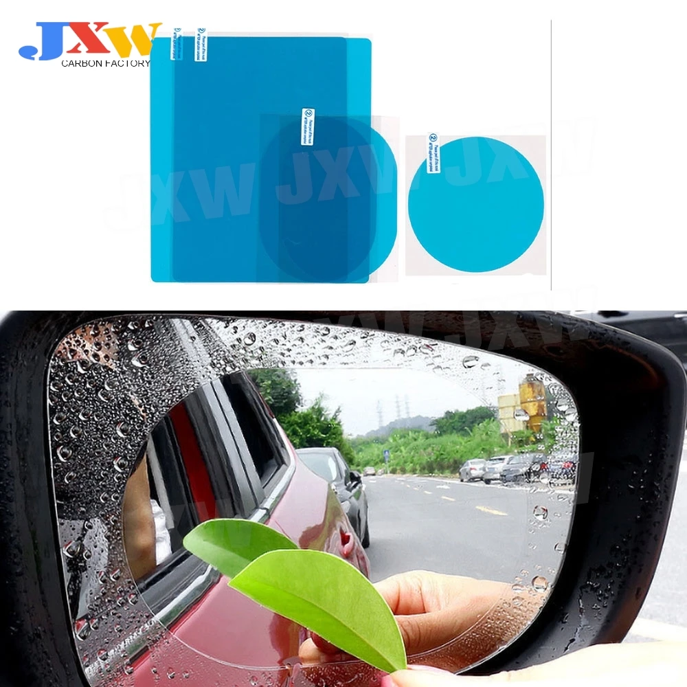 

2pcs Universal Anti Fog glare Rainproof Car Tuning Rearview Mirror Trim Film Cover Exterior Parts Car Glass Body Accessories