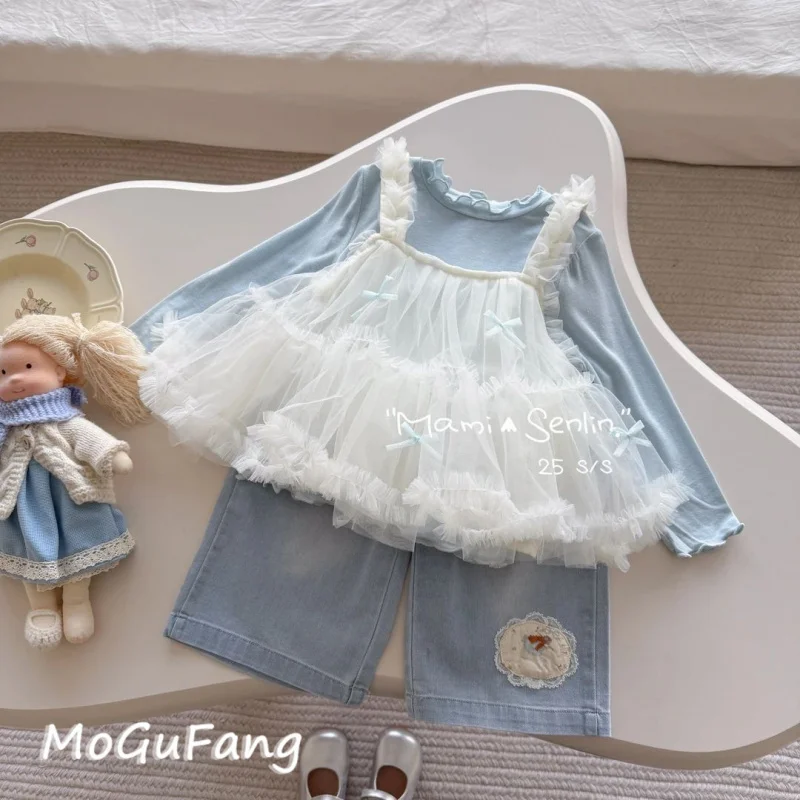 

01-New Girls' Clothing2025Spring New Camisole Top Casual Sweet Set One-Piece Dropshipping