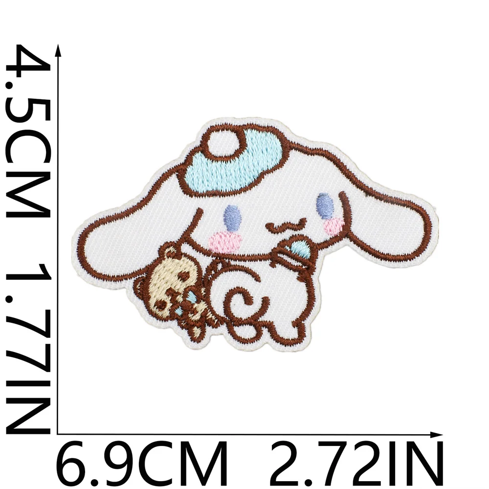 New Hello Kitty Melody Patch Iron On Embroidered For Clothing Cartoon Anime Patches For Kid Clothes view 2
