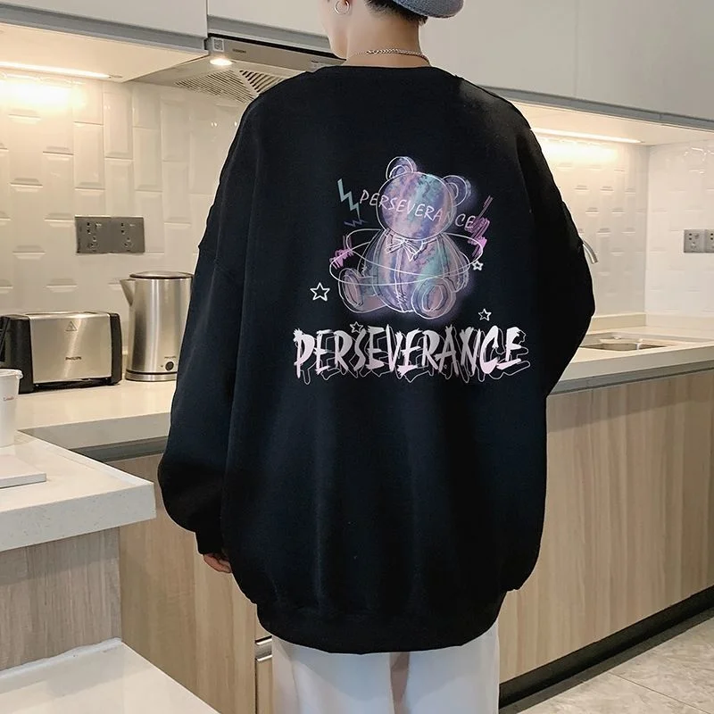 

Свитшот свободного кроя с круглым вырезом для мужчин и женщин, повседневный, с длинными рукавами, удобный, дышащий, с защитой от УФ-излучения и морщин