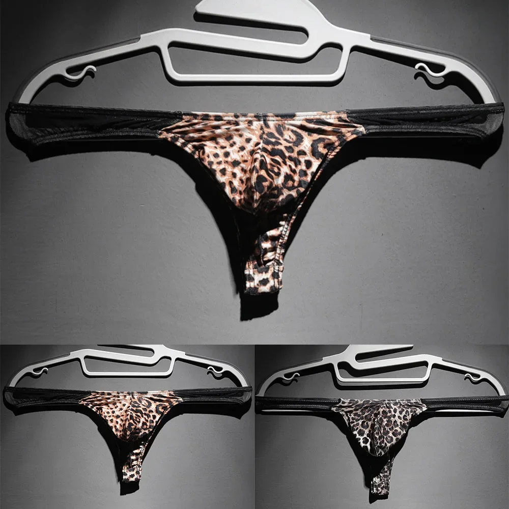 

Men Sexy Leopard G-String From 18 For Men Jockstrap Tangas Sex Toys Thong Men's PantiesT-Back Brazilian Underwear Underpants Men