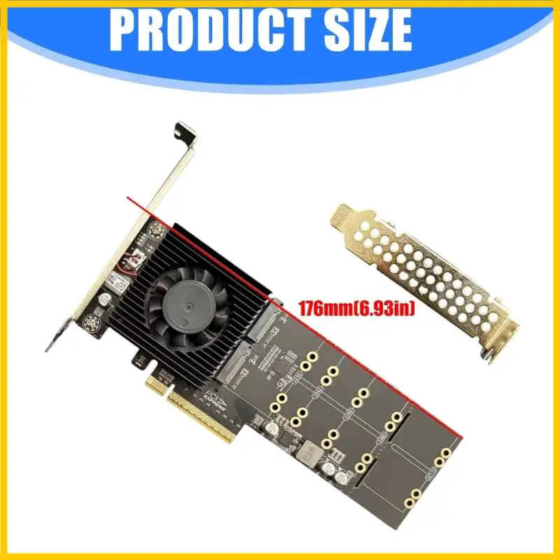 4 بطاقة محولات NVMe SSDs PCIe4.0 تدعم سرعة نقل البيانات من الألومنيوم بالوعة الحرارة #6