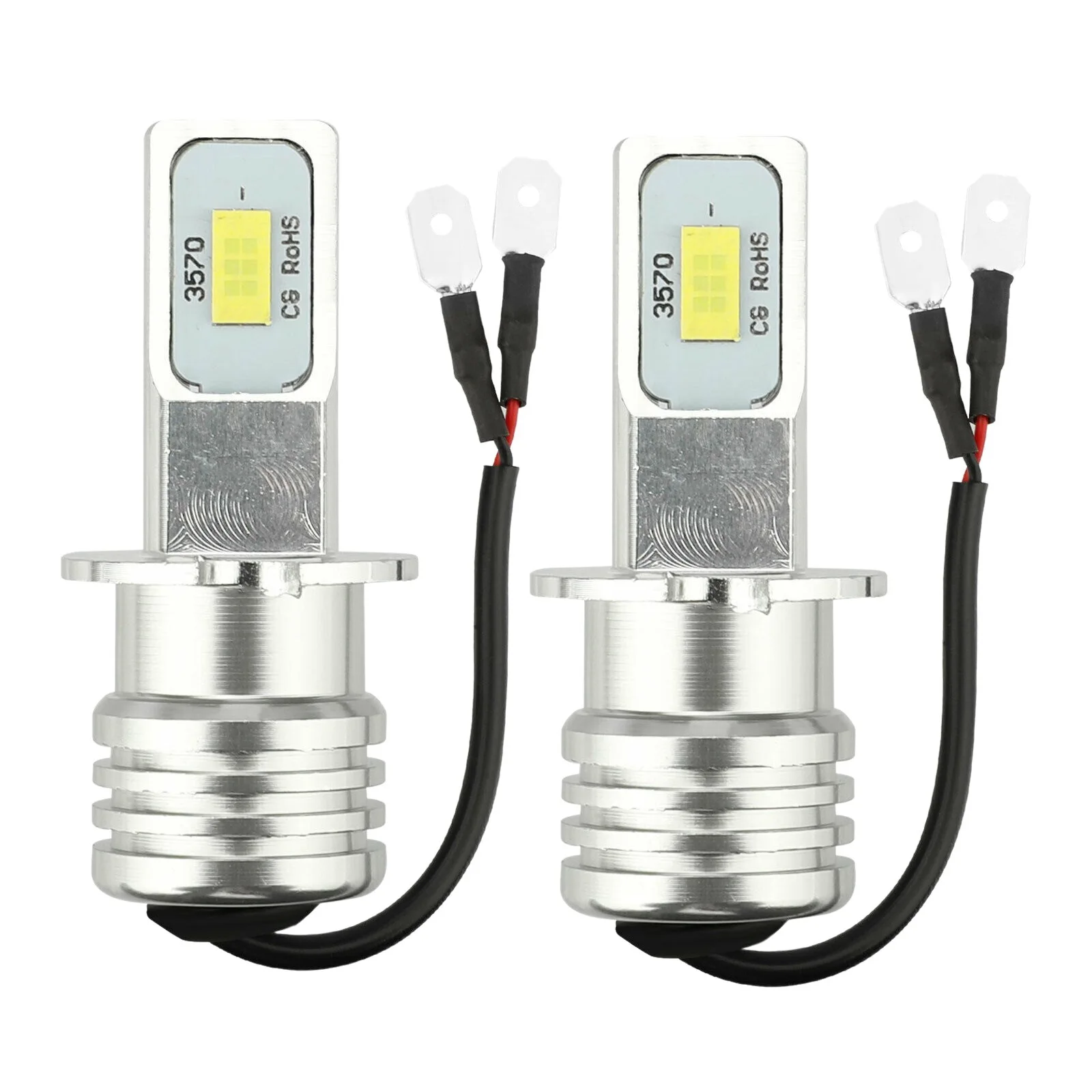 2X H3 Super Bright -LED Headlight Kit 100W 10000LM Fog DRL Bulbs 6000K White