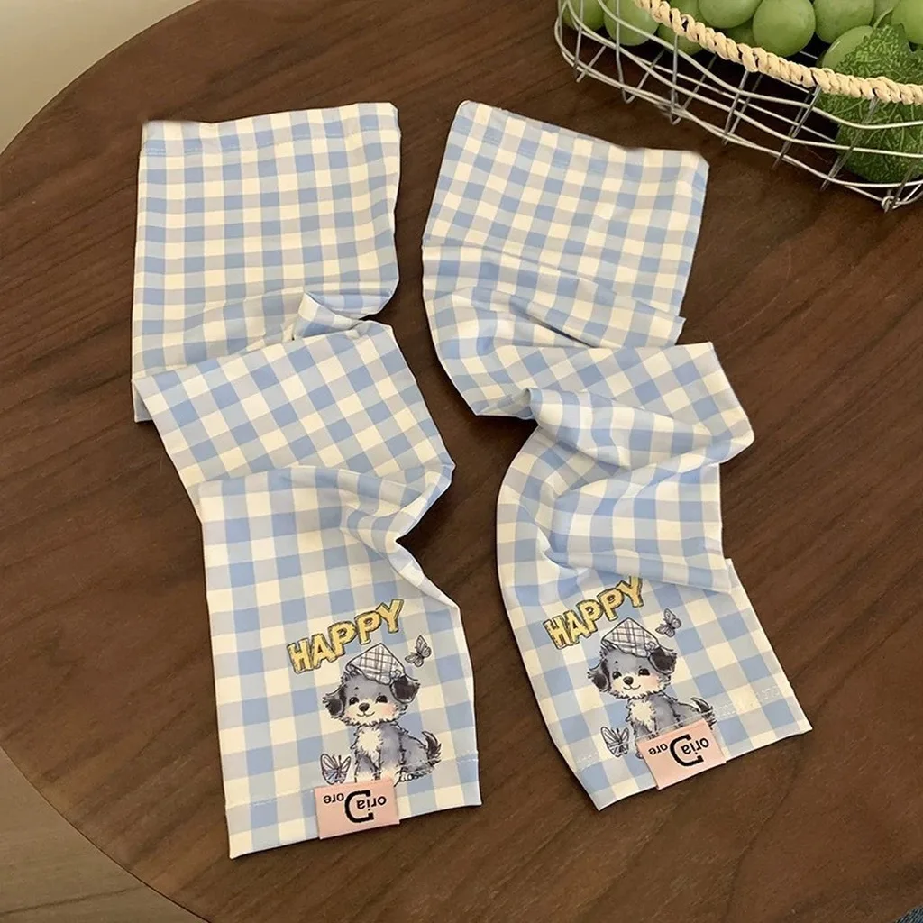 Cute Cartoon Sunblock Sleeves Breathable Womens Outdoor Arm Warmers Ice Silk Arm Sleeves Cute Summer Arm Protectors For Walking