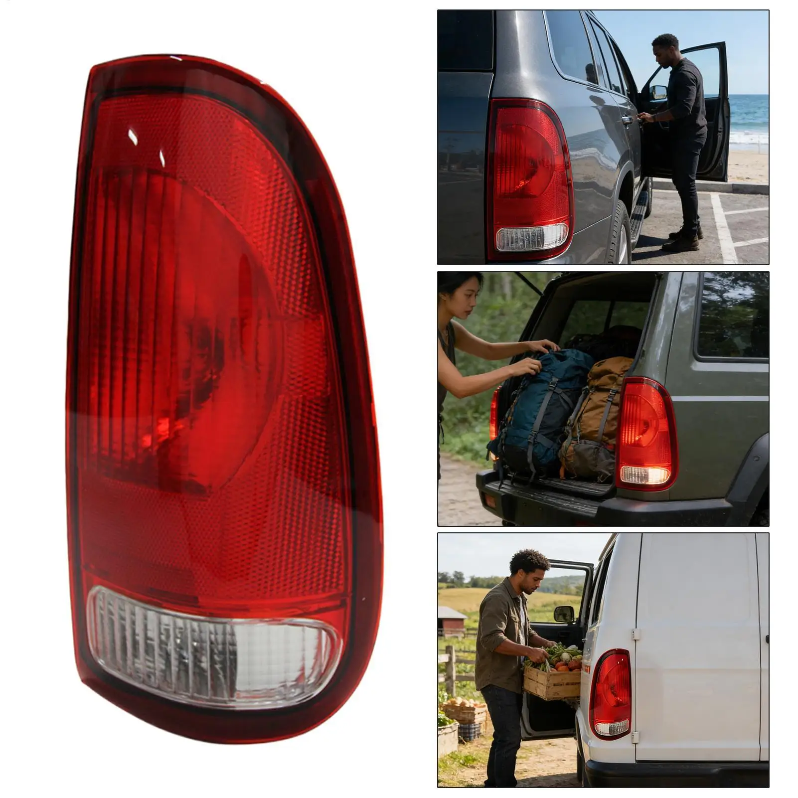 

Для грузовиков Ford F-150 1997-2003, Super Duty 1999-2007: Профессиональный задний фонарь в сборе без лампочек, всепогодный, для ночной езды