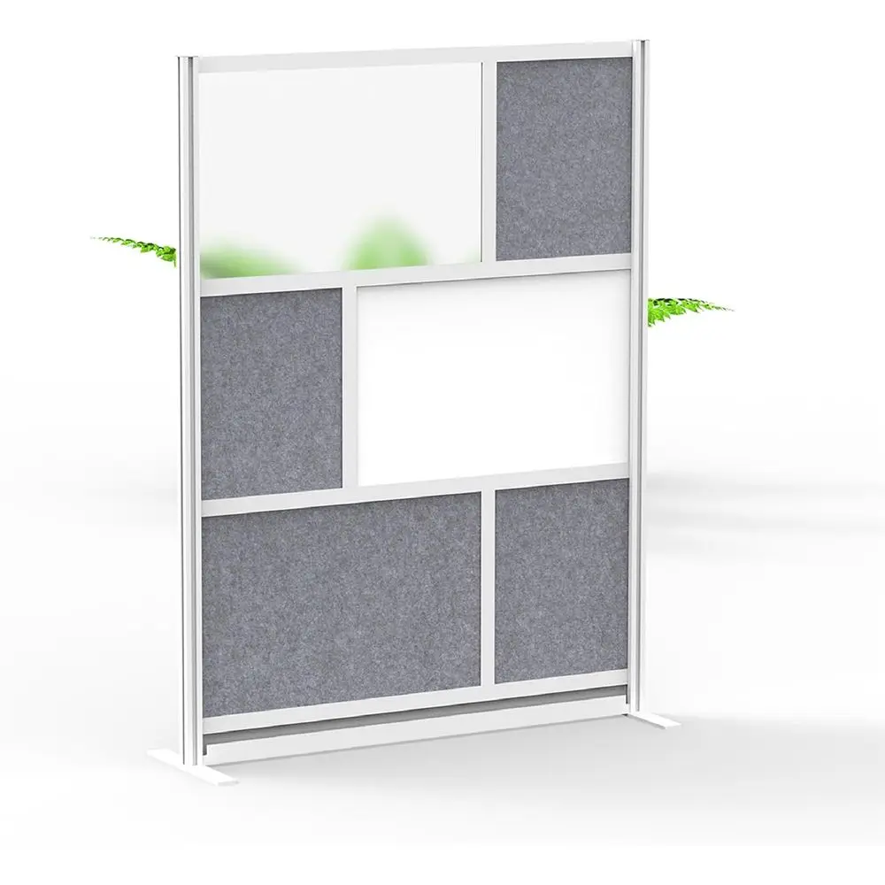 

Expandable Office Partition with Whiteboard, Soundproofing, and Frosted Acrylic Panels (53 x 70)