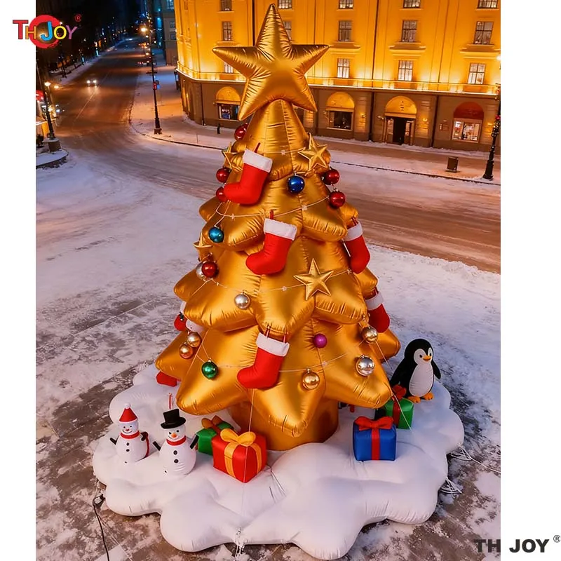 Sapin de Noël Gonflable avec Lumières LED, Ornement Extérieur, Cadeau de Noël, Jouets de Décoration Intérieure, ixdu Nouvel An, 6m, 20 pieds