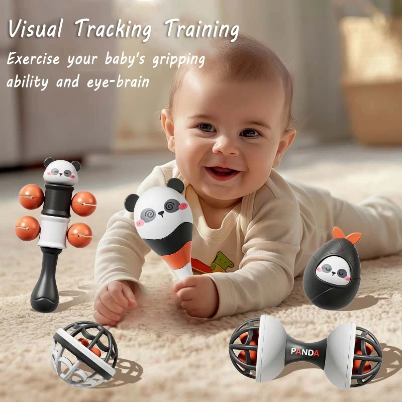 Hochets pour nouveau-né, jouets pour enfants, jeux Montessori, développement des morsures, jouets sensoriels, Instruments de musique de 0 à 6 et 12 mois