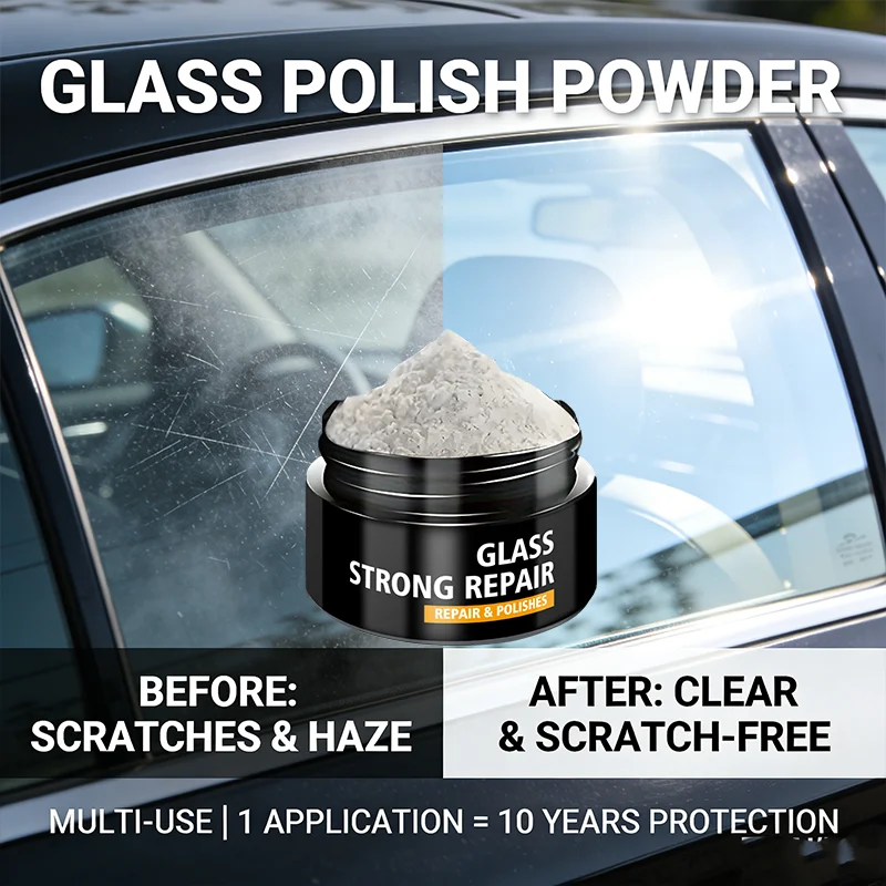 NEW Automobile Glass Polishing Powder - Detail Polishing - Restores Clarity and Luster of the Glass - Reduces Driving Hazards