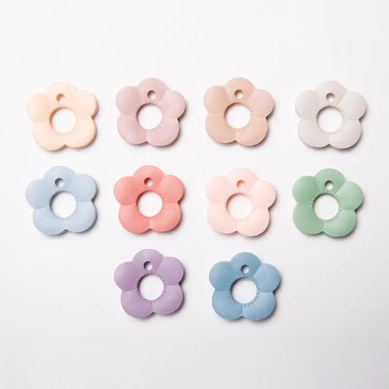 /Vly/Flower-Shaped Silicone Keycap Durable Key Protection Covers Easy-To-Install Keychain Organizer Random Color 10Pcs
