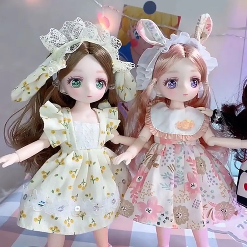 

with Clothes BJD Doll with Clothes Dress Up 3D Eyes Simulated Eye Hinge Doll 1/6 BJD Removable Joints Removable Joints Doll