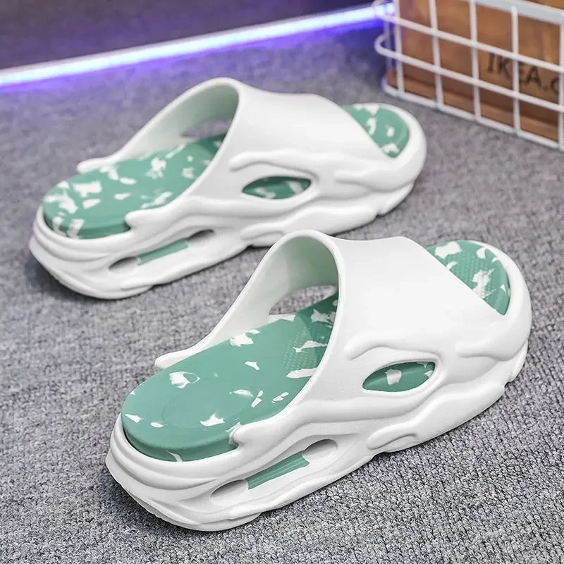 Beach Men's Shoe Shiatsu Bathroom Platform Indoor House Walk Around Home Slides Pvc High Quality Fashion Adult Eva Male Slipper