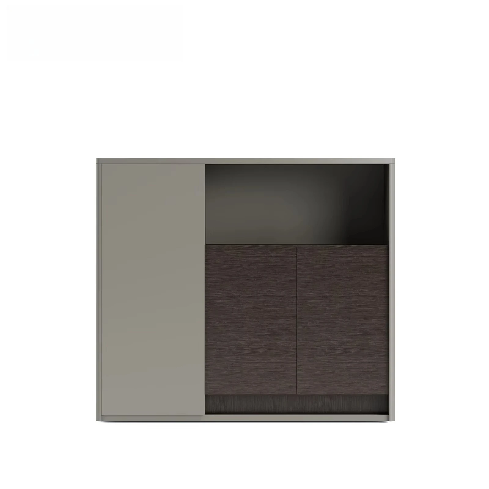 &`Customizable Solid Wood Executive Office Low Filing Cabinet Modern Double Color Large Capacity Storage Cabinet Matching Boss