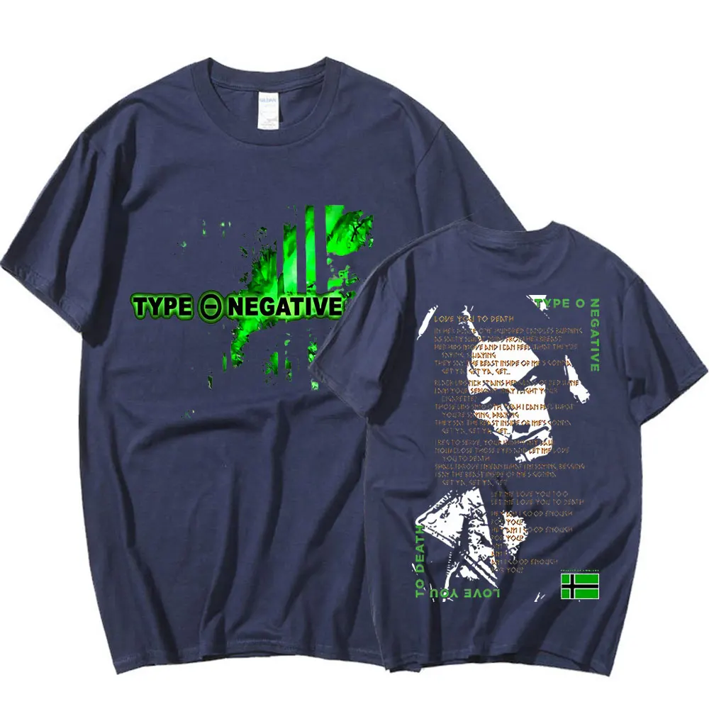 Type O Negative Love You To Death T-shirt Gothic Metal Rock Band T Shirt Summer Men Cotton Oversized Short Sleeve T Shirts