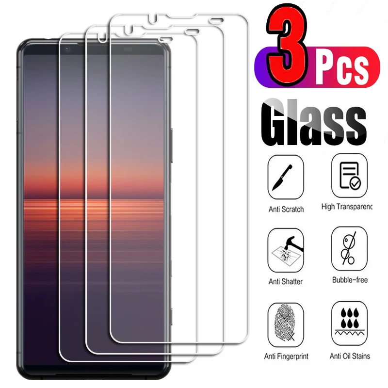 3PCS For Sony Xperia 1 III 10 III Lite Ace II Pro-I 5 Xperia1 Xperia10 Xperia5 Xperia10III Tempered Glass Protective Screen Film