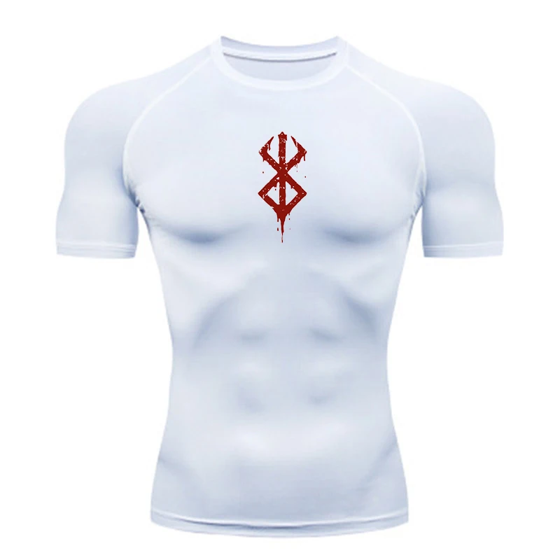 Camisa de compressão seca rápida masculina, tops esportivos, manga curta, ginástica de segunda pele, camiseta de corrida fitness masculina, verão