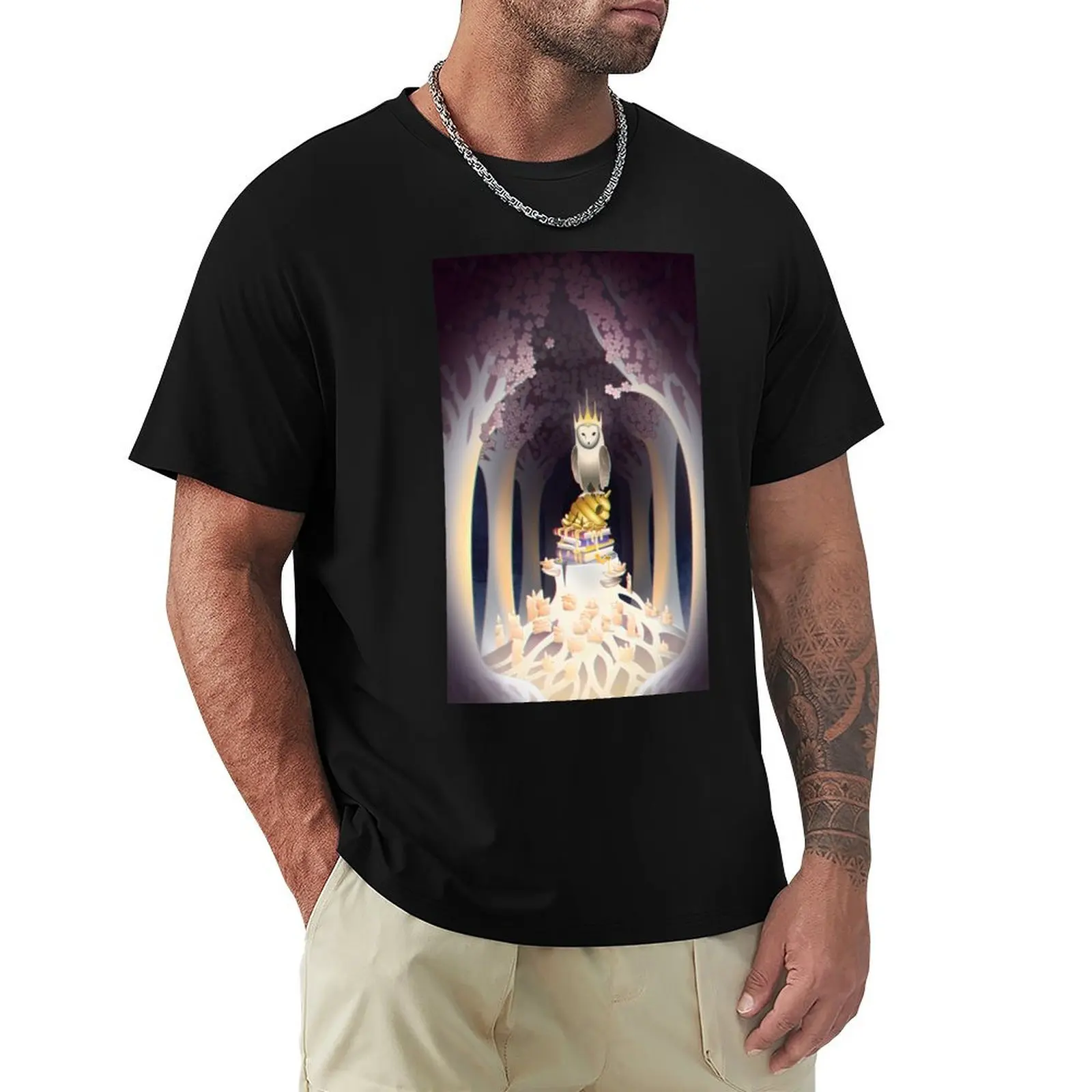

The Owl King T-Shirt Work Comfort T-Shirt for Men