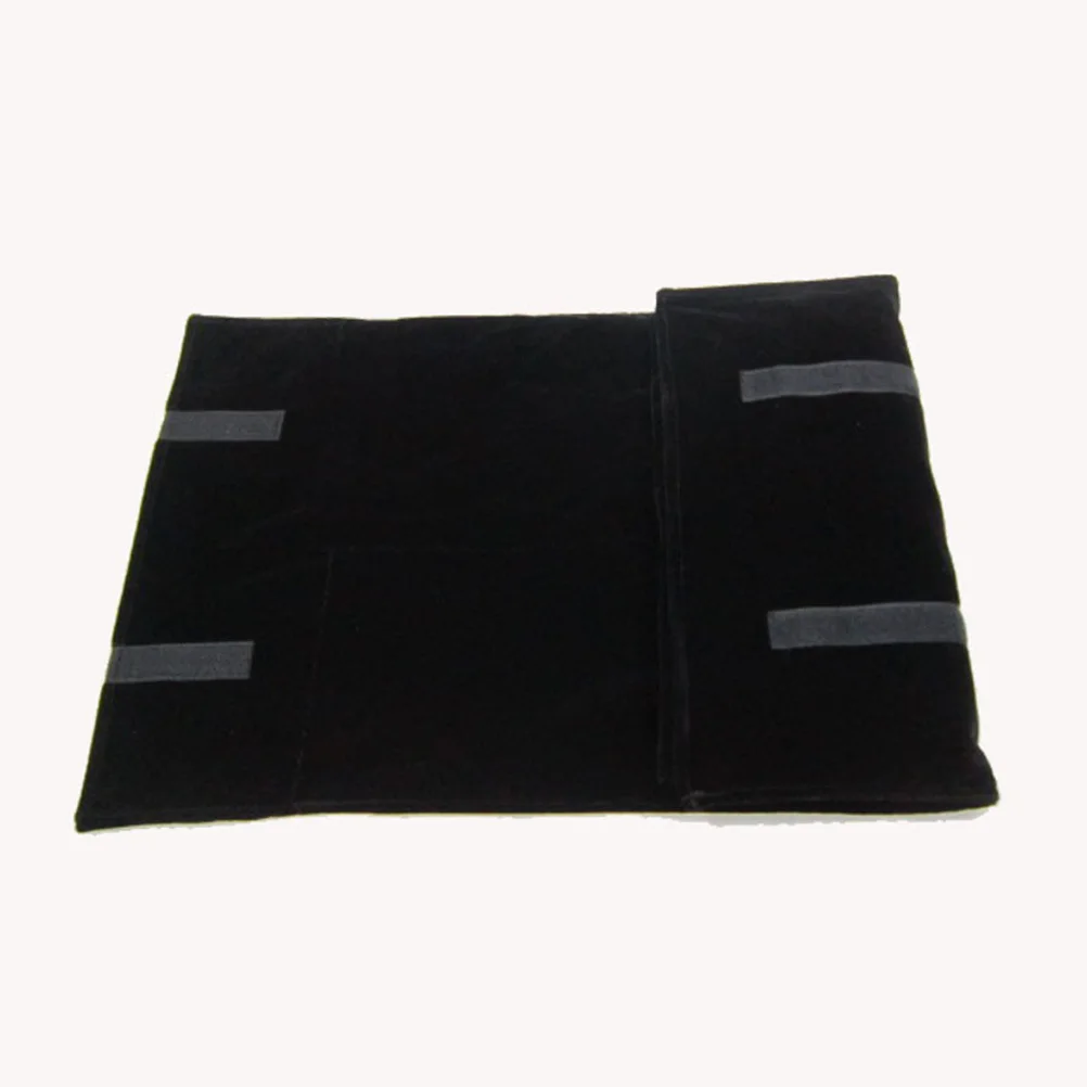 Jewelry Roll Bag Black Earrings Necklace Ring Organizer Travel Storage Pouch Jewelry Packaging Display Tool