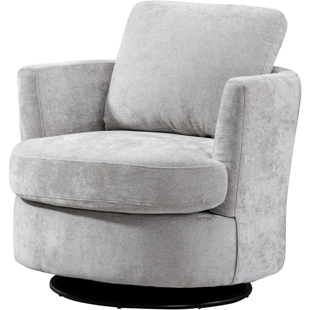 

Swivel Accent Chair, 31.9" W Chenille Round Swivel Barrel Chairs for Living Room, Comfy Modern 360 Degree Swivel Club Chair